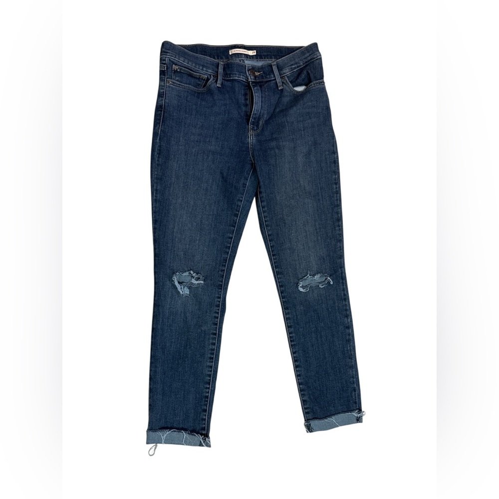 Levi's Women’s Distressed Cropped Slimming Skinny Jeans Size 29
